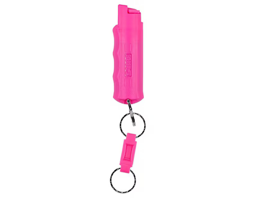 Sabre 3-in-1 Pepper Spray 1/2 oz Aerosol with Key Ring and Belt Clip Pink
