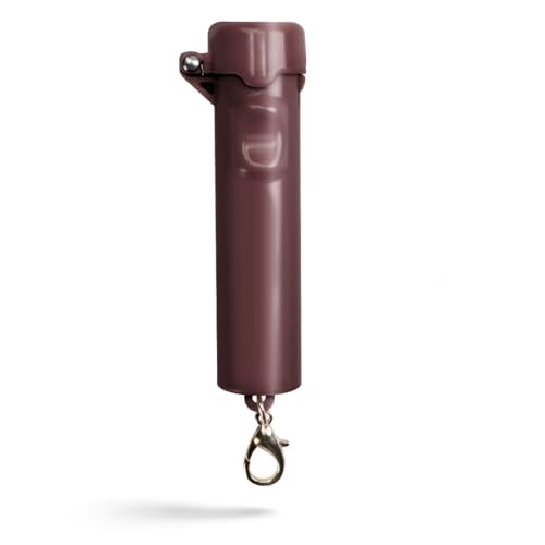 Packin’ Heat 0.28 oz Compact Pepper Spray for Self Defense, Small Burgundy
