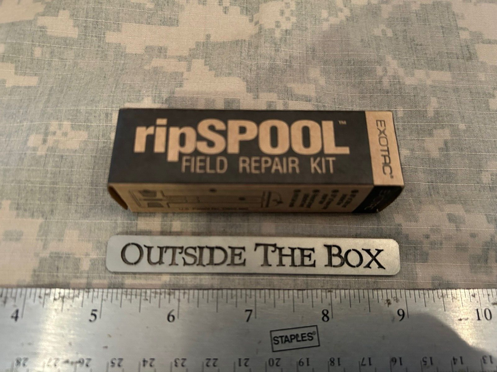 Emergency/Survival: Exotac RipSPOOL Lightweight Field Repair Kit, Olive Drab