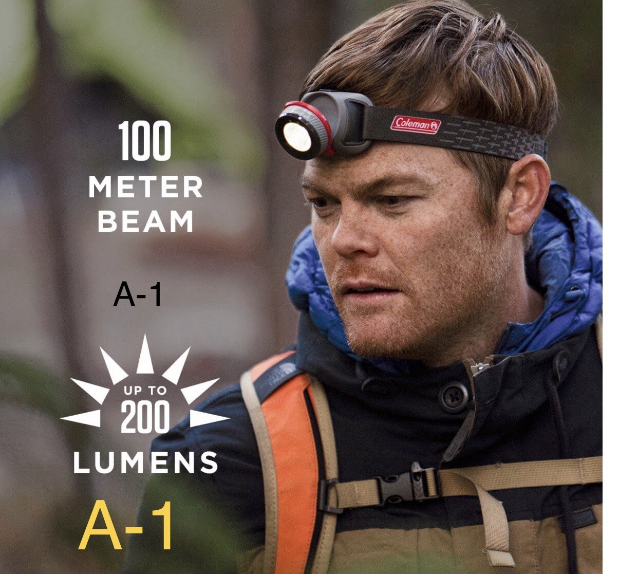 Brand New Original-Coleman 200 Lumes Headlamp Camping, Hiking