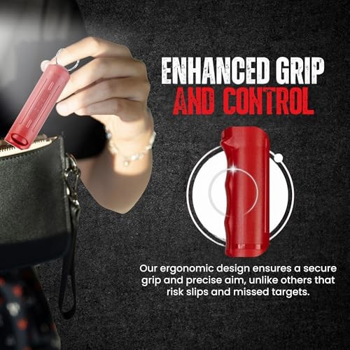 Keychain Pepper Spray Flip Top Safety 1 Pack 1/2oz – Maximum Heat Strength Red