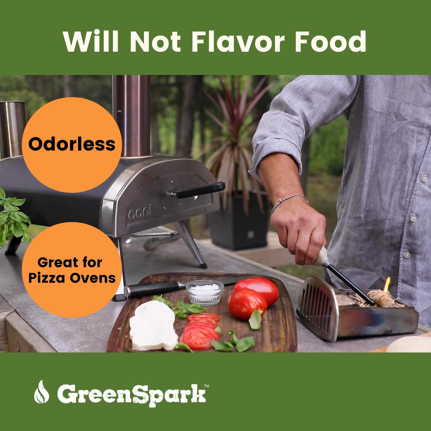 GreenSpark Natural Fire Starters for Grill, Smoker, Pizza 140 Pcs, Brown