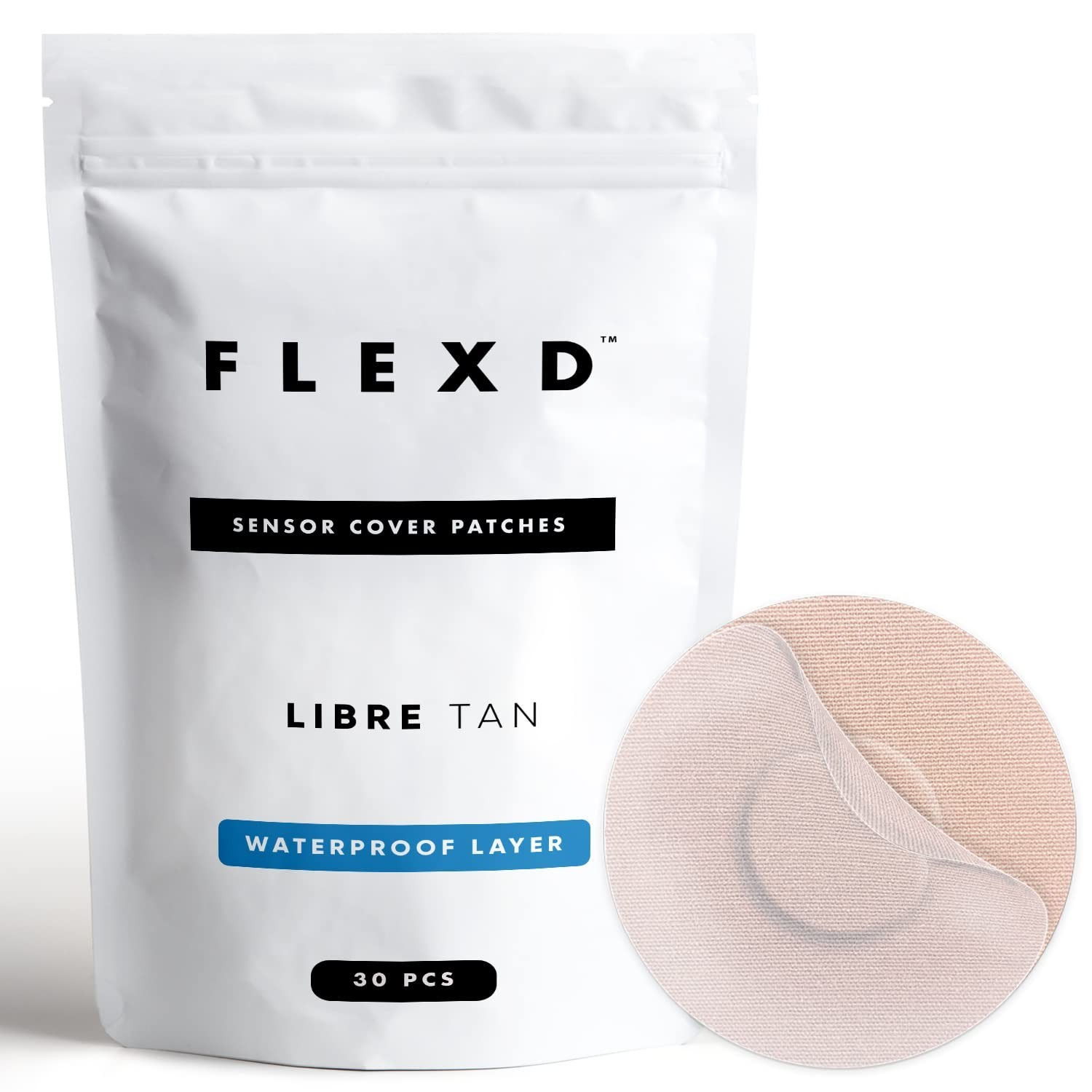 Waterproof Freestyle Sensor Covers for Libre 2 & 3 – 30 Pcs CGM Adhesive Patches