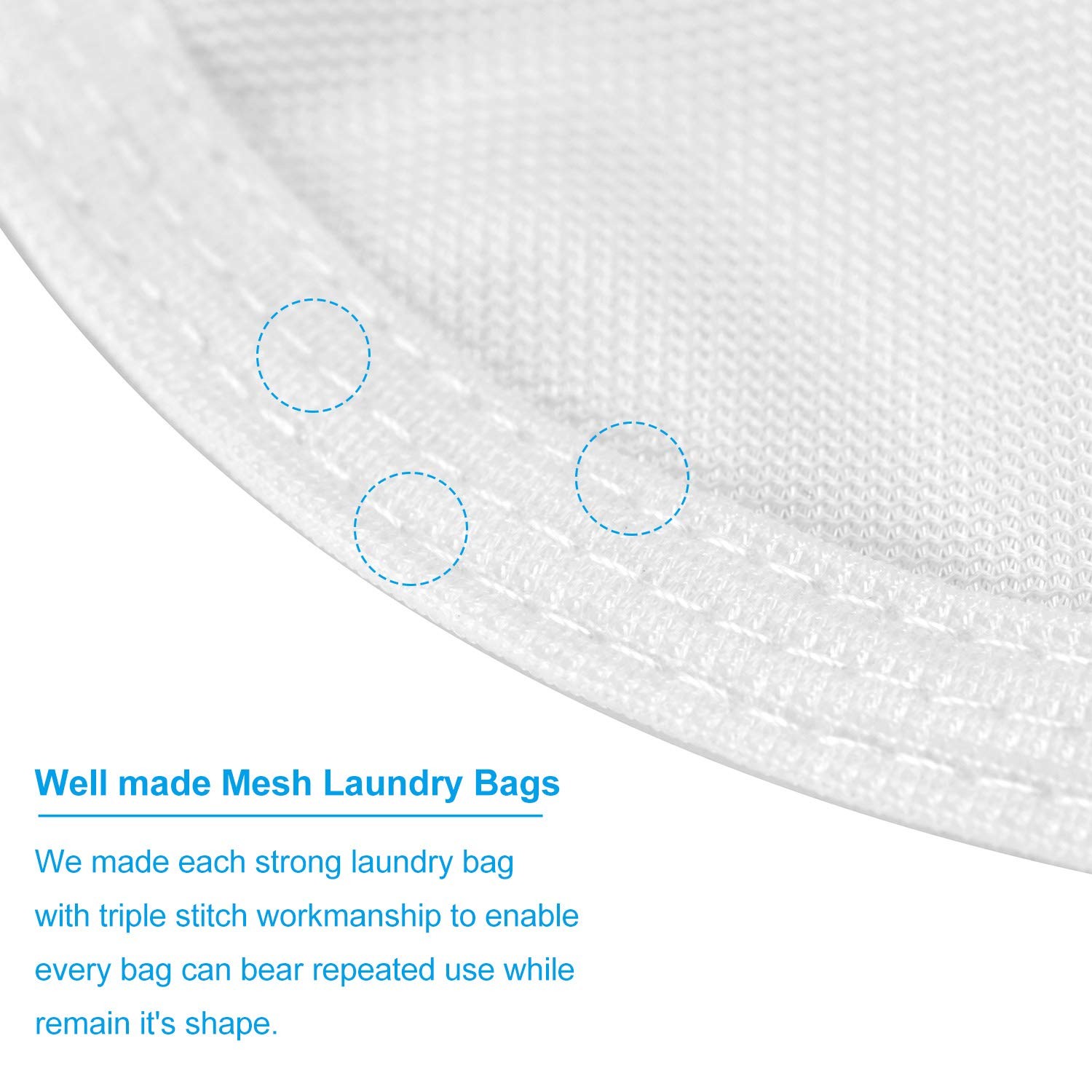 GOGOODA Delicates Laundry Bags, Fine Mesh Wash Bag for 2 Set(2 Large), White