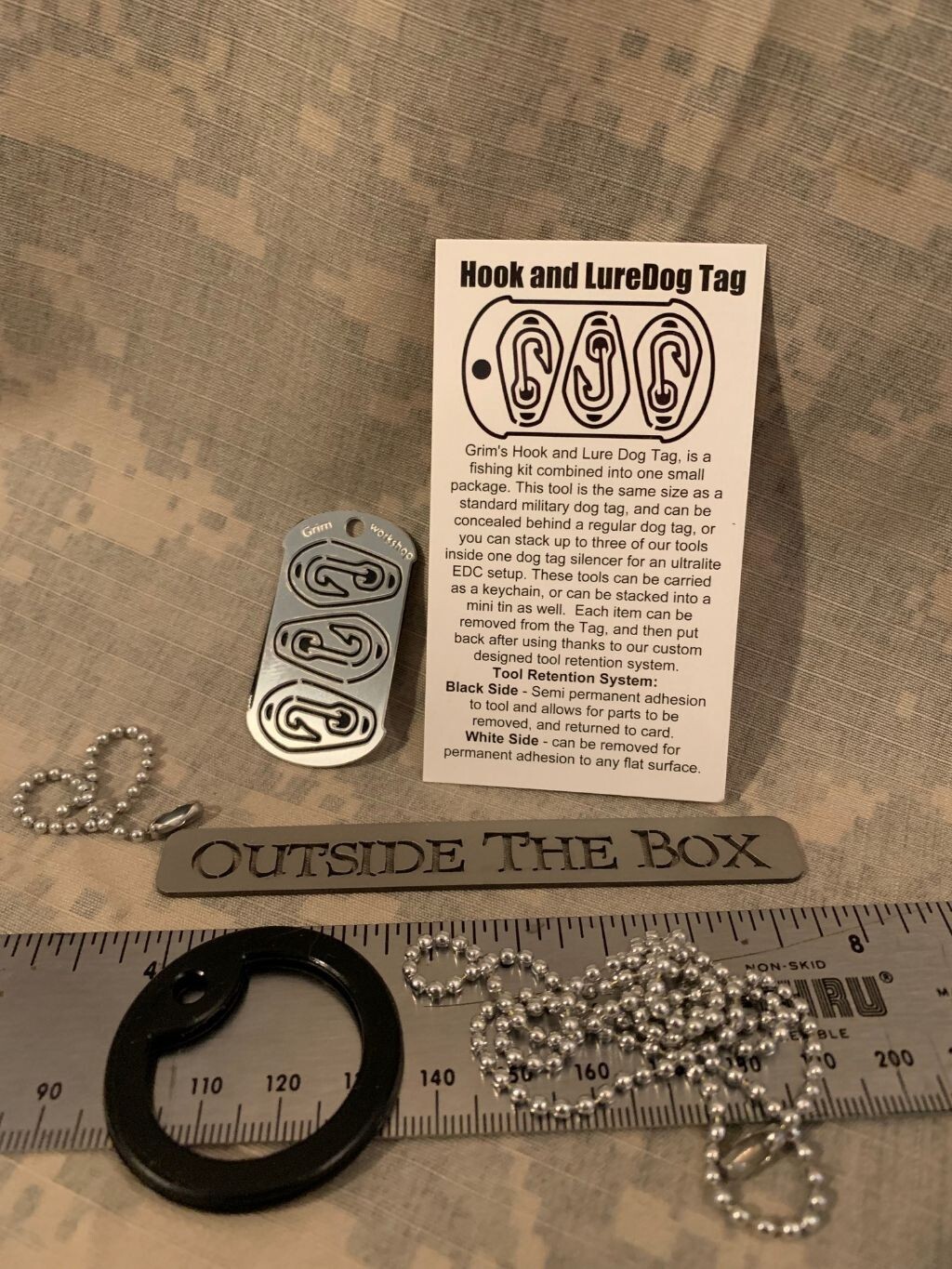 Emergency/Survival: Grim Workshop NEW – Hook & Lure Dog Tag – MADE IN USA!