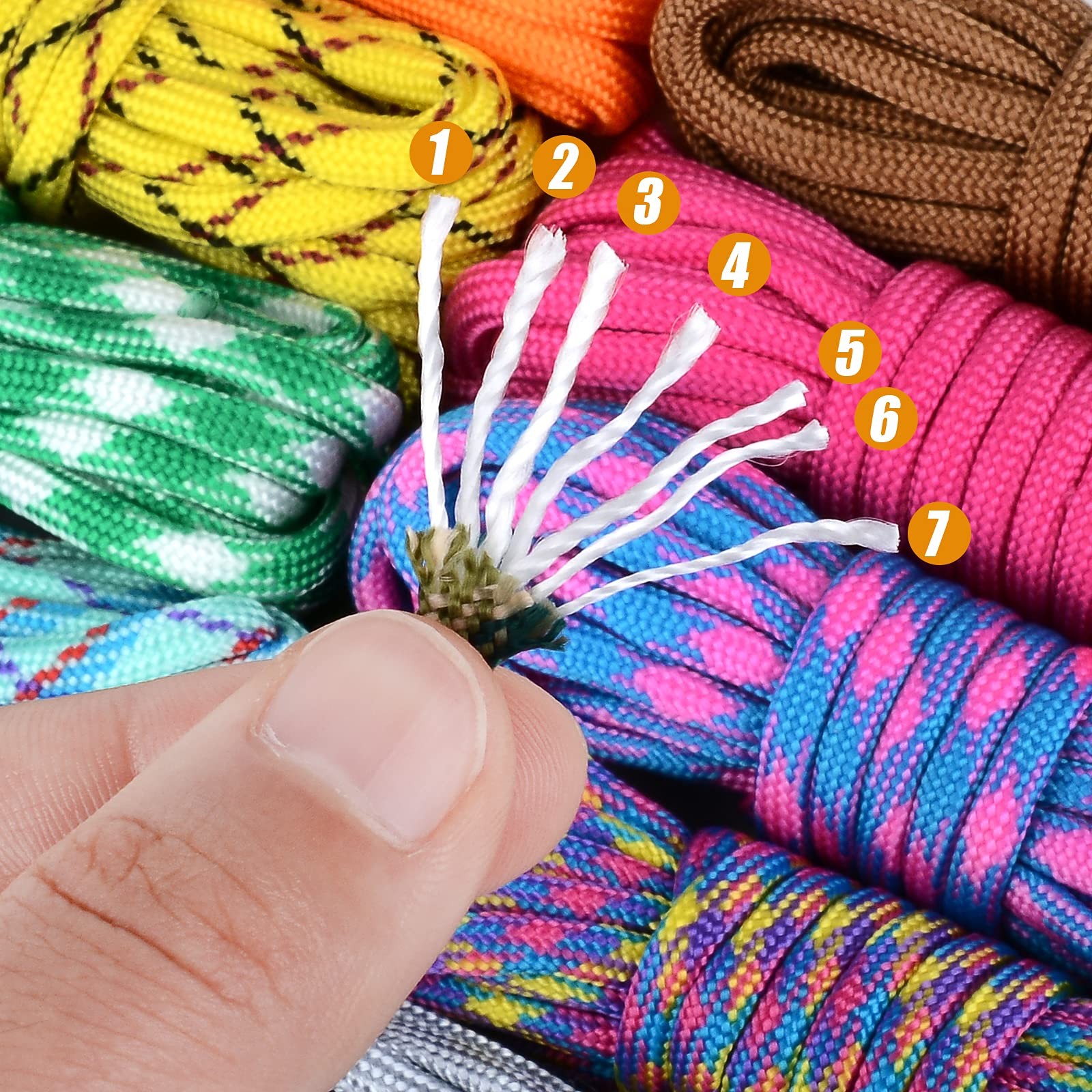 WEREWOLVES 16 Colors Paracord Cord, 550 Bracelet 16 Colors-Forest