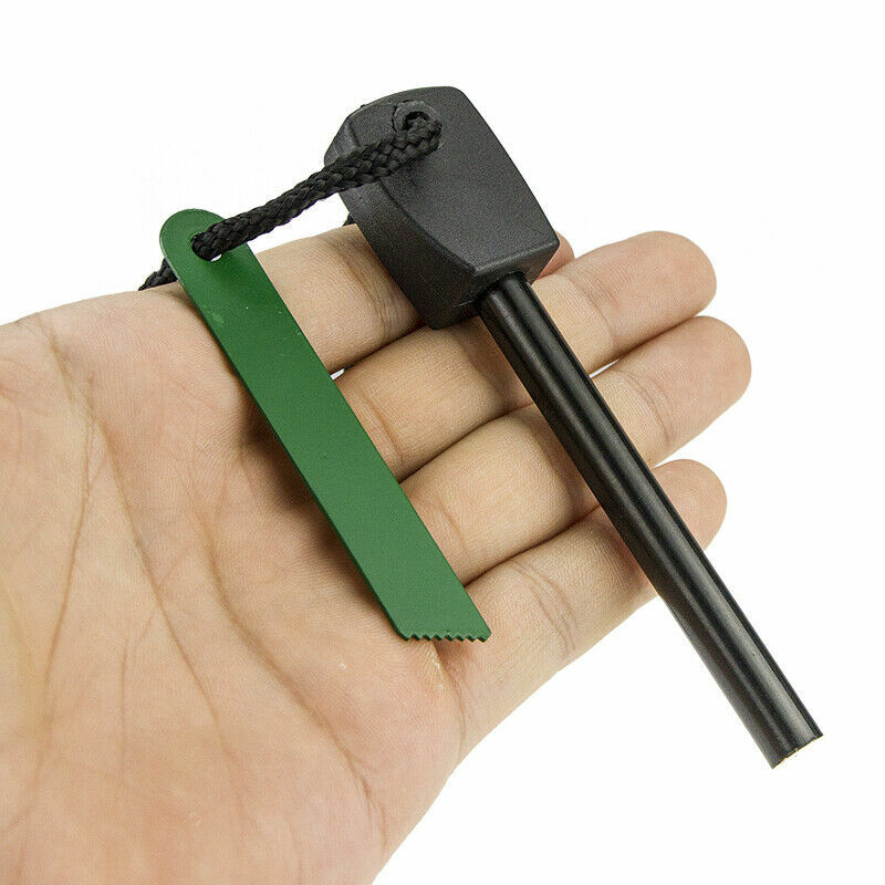 2x Fire Starter Flint Steel Striker Survival Kit Ferro Rod Outdoor Camping Tools