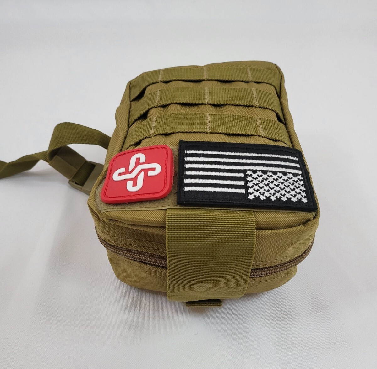 AOKIWO 200 Piece Emergency Survival Kit MOLLE Rip Away IFAK Pouch Brown