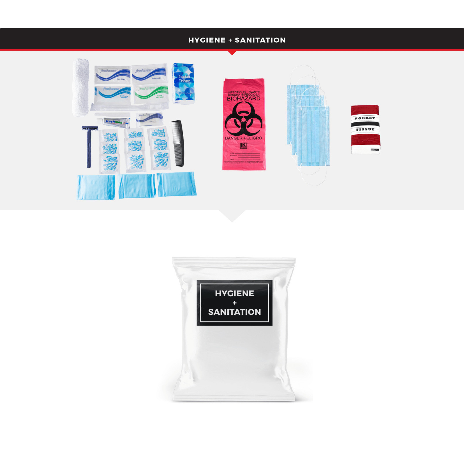 WSK Elite 72-Hour Emergency Evacuation Survival Rolling Bag with Hygiene Kit