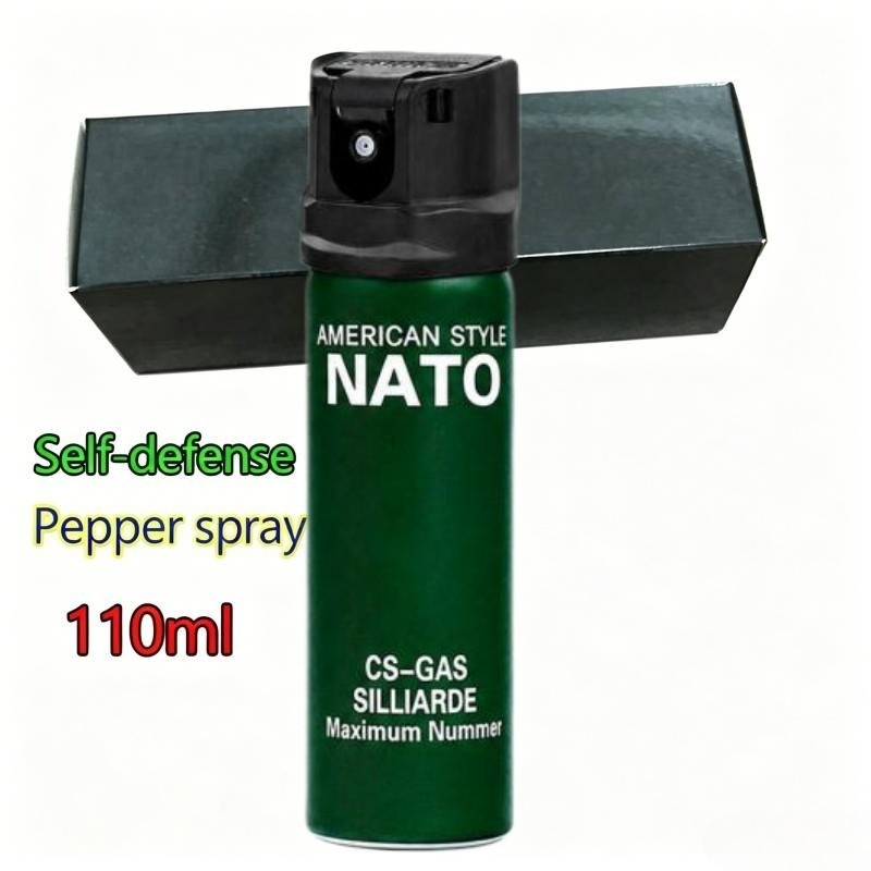4 Pack 110ml CS Tear Gas Spray Stream Flip Top Personal Safety Protection Guard