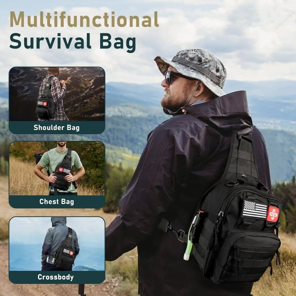 260pc Survival Kit Emergency Gear Supplies for Camping Hiking FREESHIP