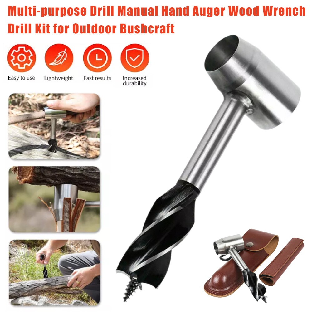 Bushcraft Tool for Survival Wood Settlers Wrench Manual Hand Auger Drill Bit 1pc