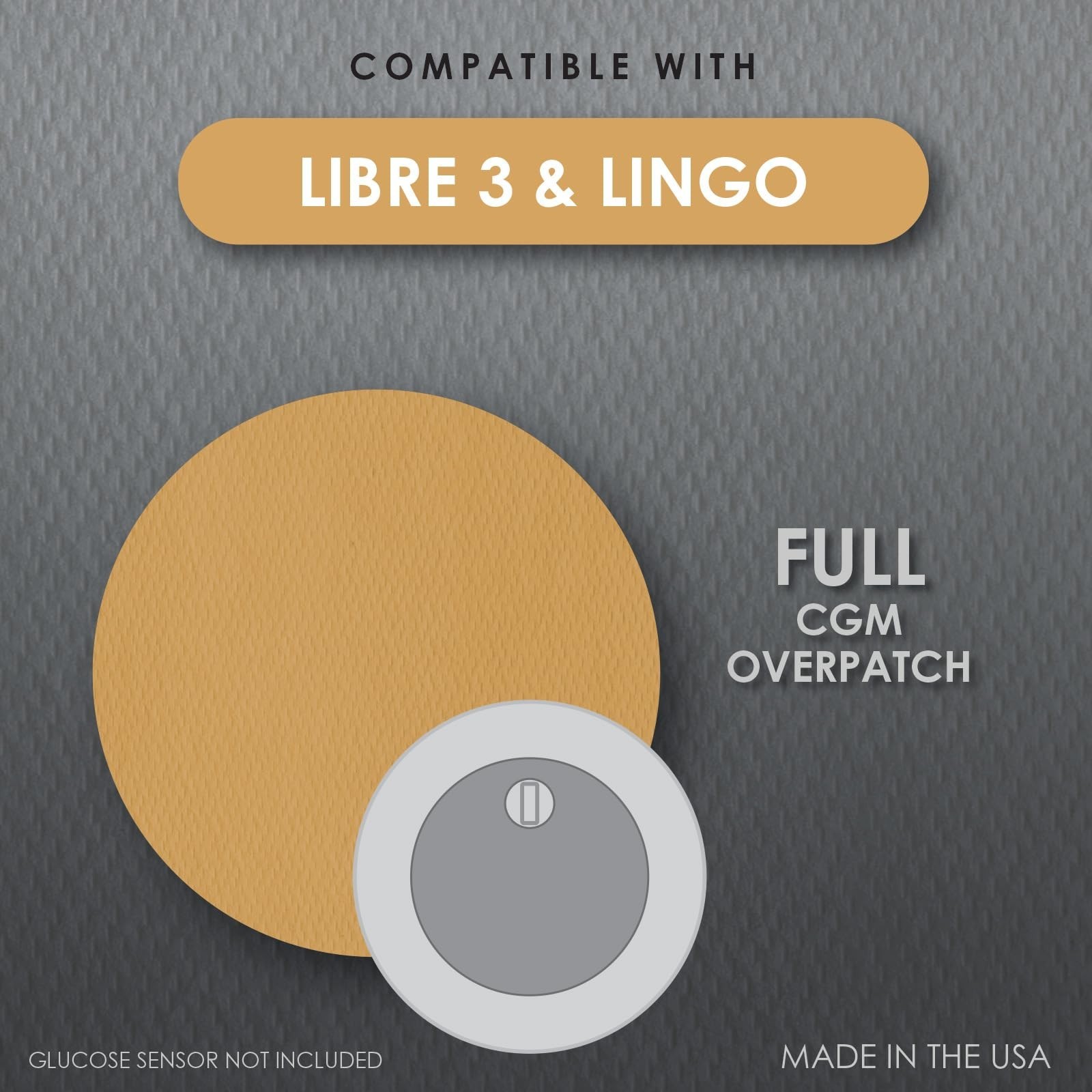 Waterproof CGM Overpatch for Freestyle Libre 3 | 25-Count | Full Coverage, Easy