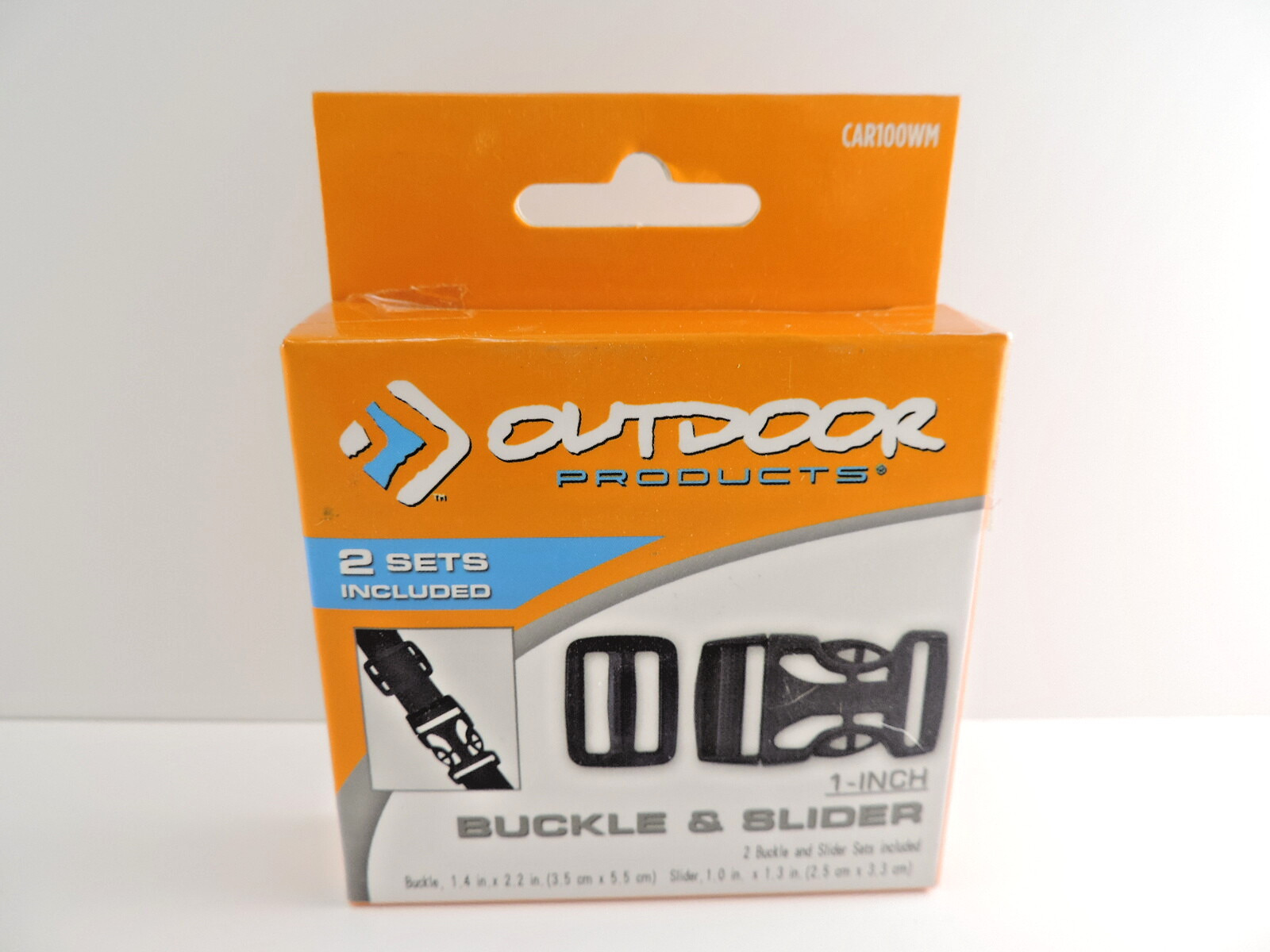 Outdoor Products Buckle & Slider 1″ 2 Sets Per Box CAR100WM-000