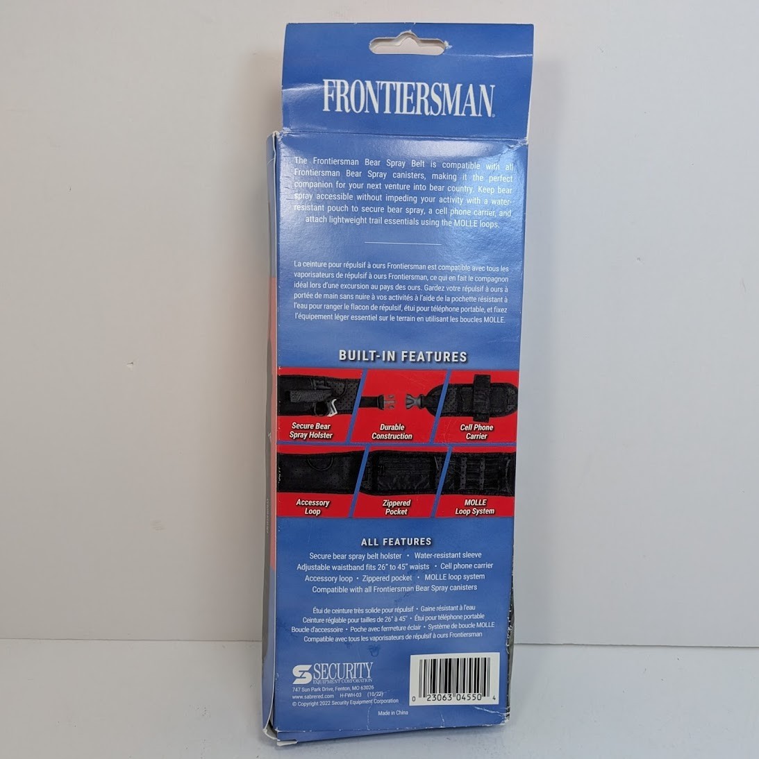 Sabre Frontiersman Spray Belt H-FWH-03 Black Adjustable 26-45″ Waist