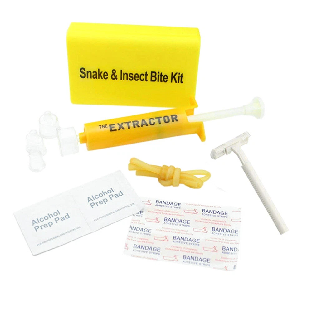 Premium Snake Bite First Aid Kit Venom Extractor Suction Pump For Hiking&Camping