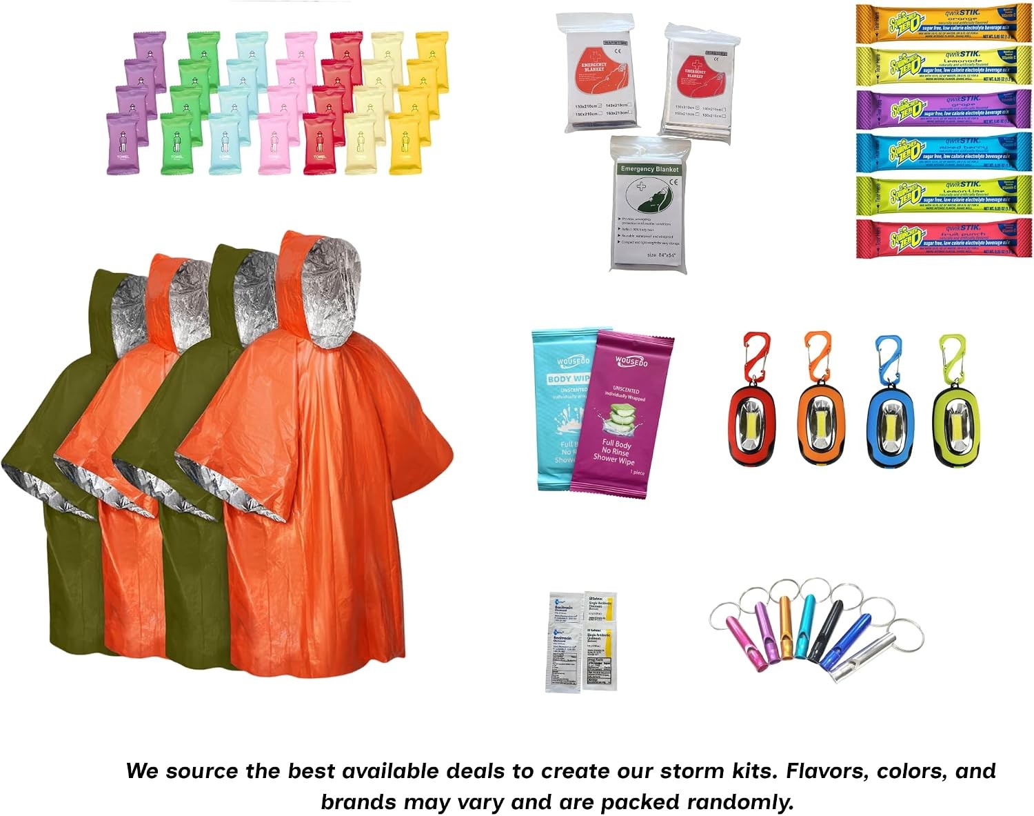 Emergency Survival Kit for Hurricane, Storm, Tornado Preparedness | Insulated Po
