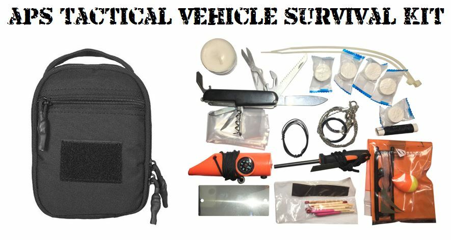 NEW 29pc Portable MOLLE Survival Carry Kit for Vehicle Car Truck SWAT BLACK