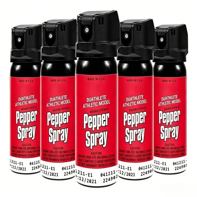 5 Packs Pepper Spray – Maximum Strength OC Spray, 12ft, 40 Bursts