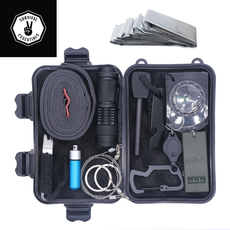 Survival Essentials Kit – Emergency Tactical Gear – Gifts for Men Boys Husband