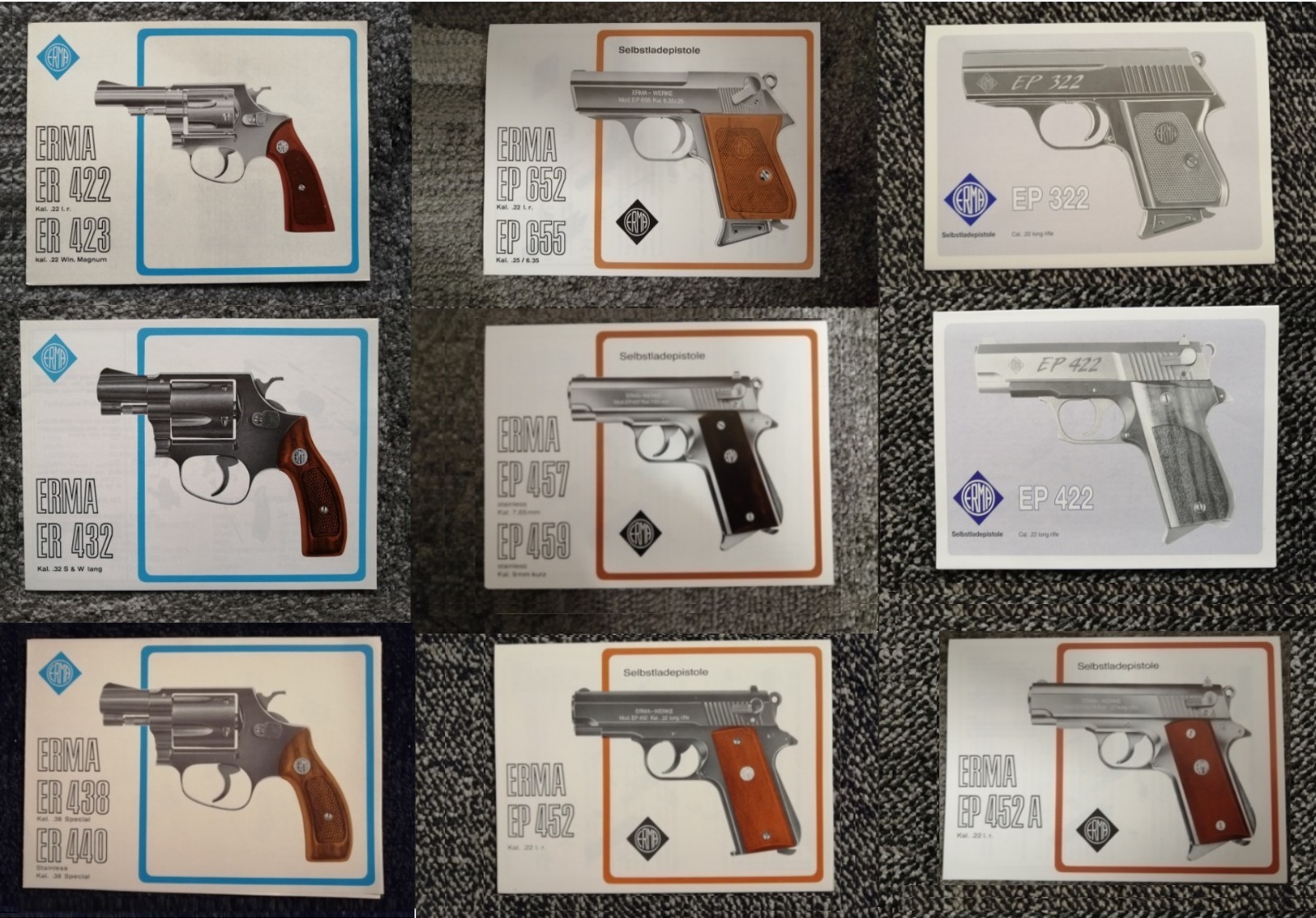 Instruction Manual ERMA EP Pistols & ER Revolvers Cal. .22, .25, .32, 6.35, 7.65