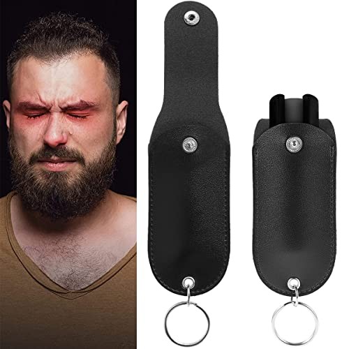 Pepper Spray Pouch, PU Leather Pepper Spray Holster, Mini Portable Top Flap