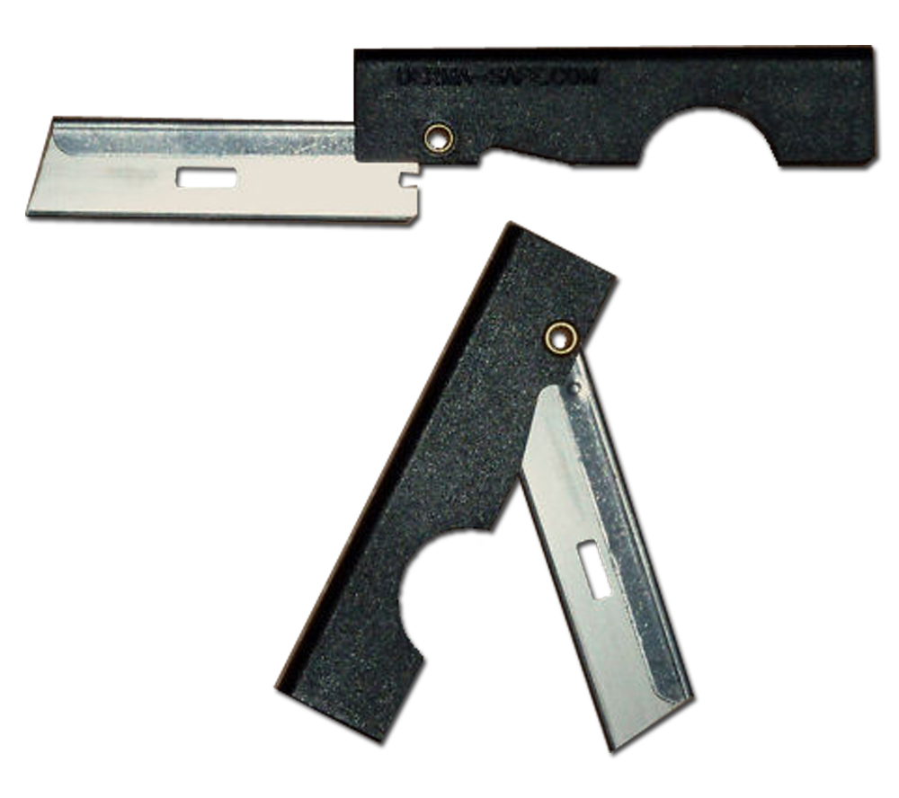 Derma Safe Folding Razor Knife 10 pack Black for SERE Survival Tool Kit Blade