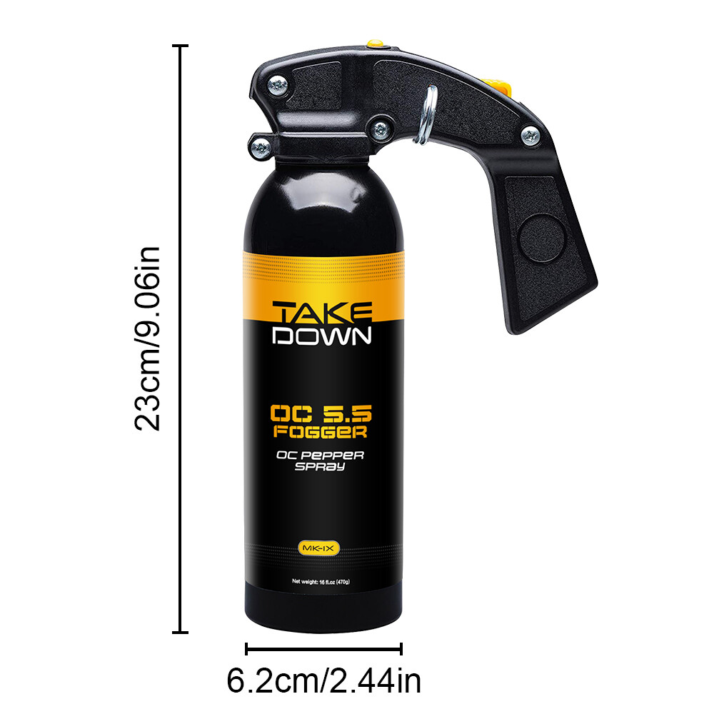 Take Down Pepper Spray w/ Holster OC S.S Fogger 16oz 30ft