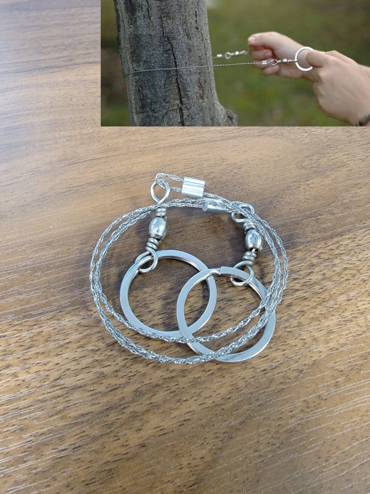 Survival kit Survival bracelet, Fire extinguisher, tools in a card and wire saw