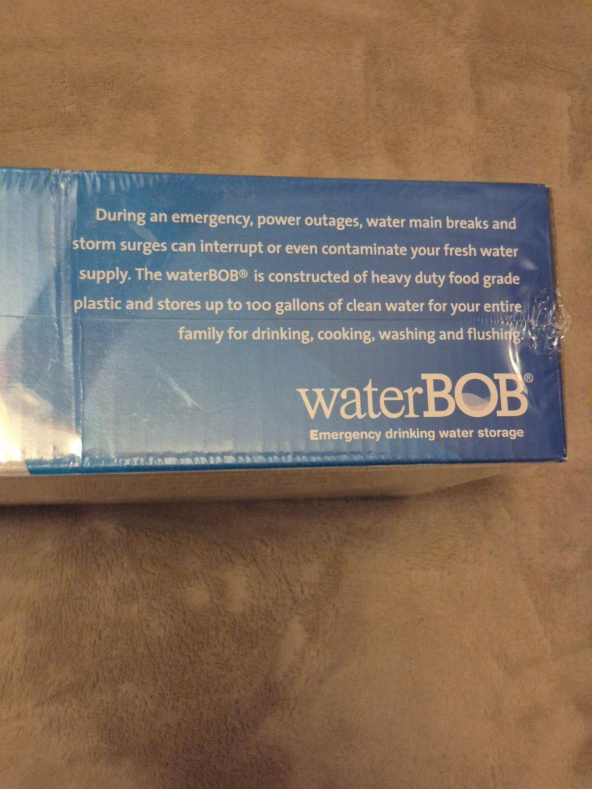 Water BOB Survival Emergency Drinking Fresh Water Storage 100-Gallons Kit New