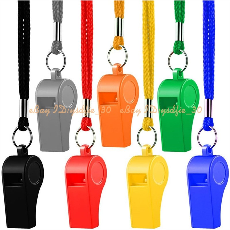 Whistle with Lanyard for Lifeguard Coach Sport Referees Training Outdoor Camping