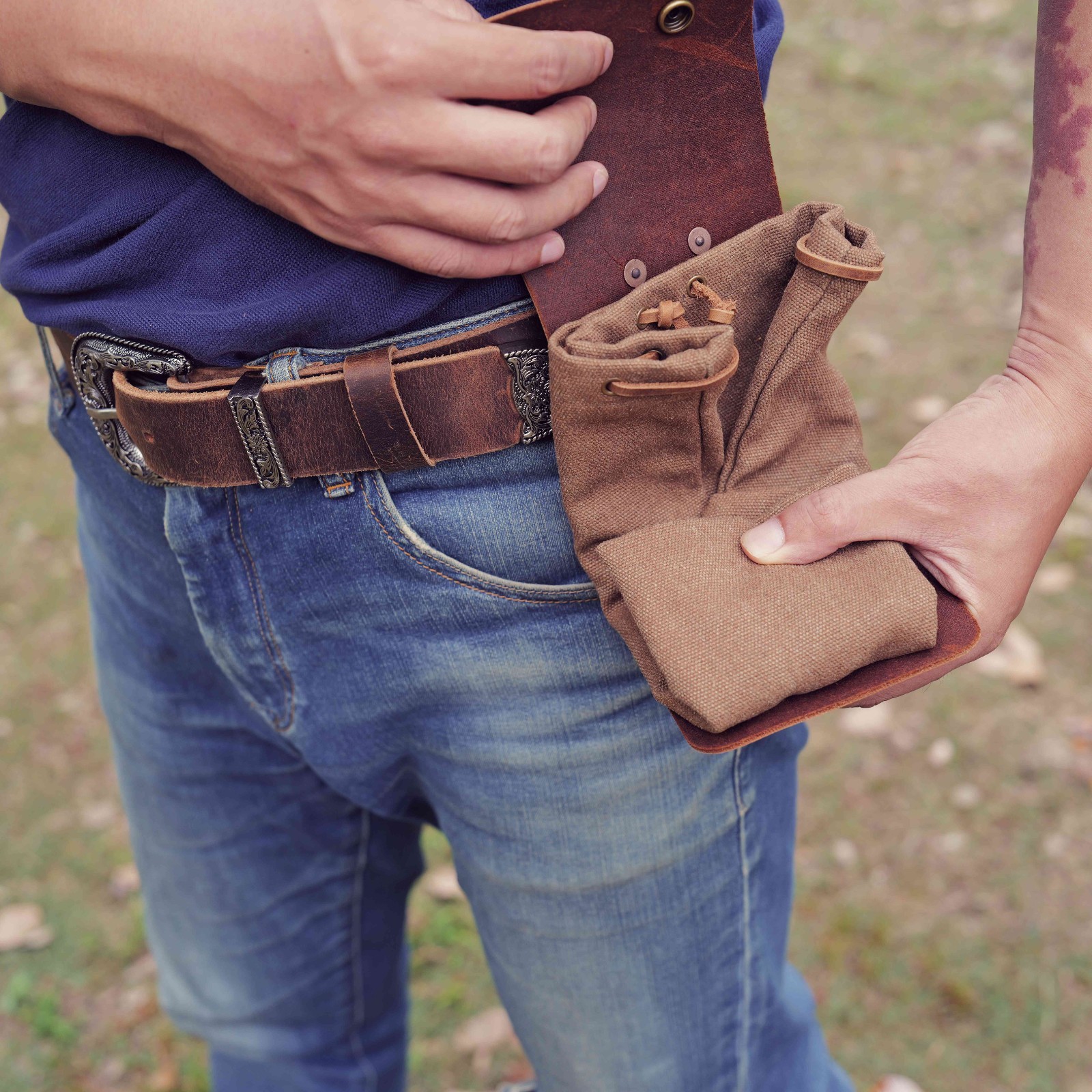 Foraging Dump Pouch Bushcraft Gathering Pouch Camping Hiking Forager Gift