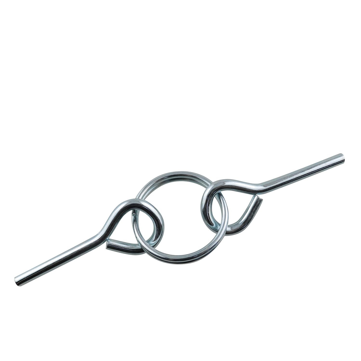 4 Pcs Tent Pole Rings with Pins Stainless Steel Camping Replacement Parts