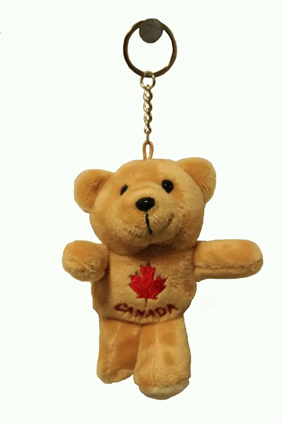 CANADA BEAR RED MAPLE LEAF Keychain Size: 4″ x 2.5″ x 2″ Inch..New