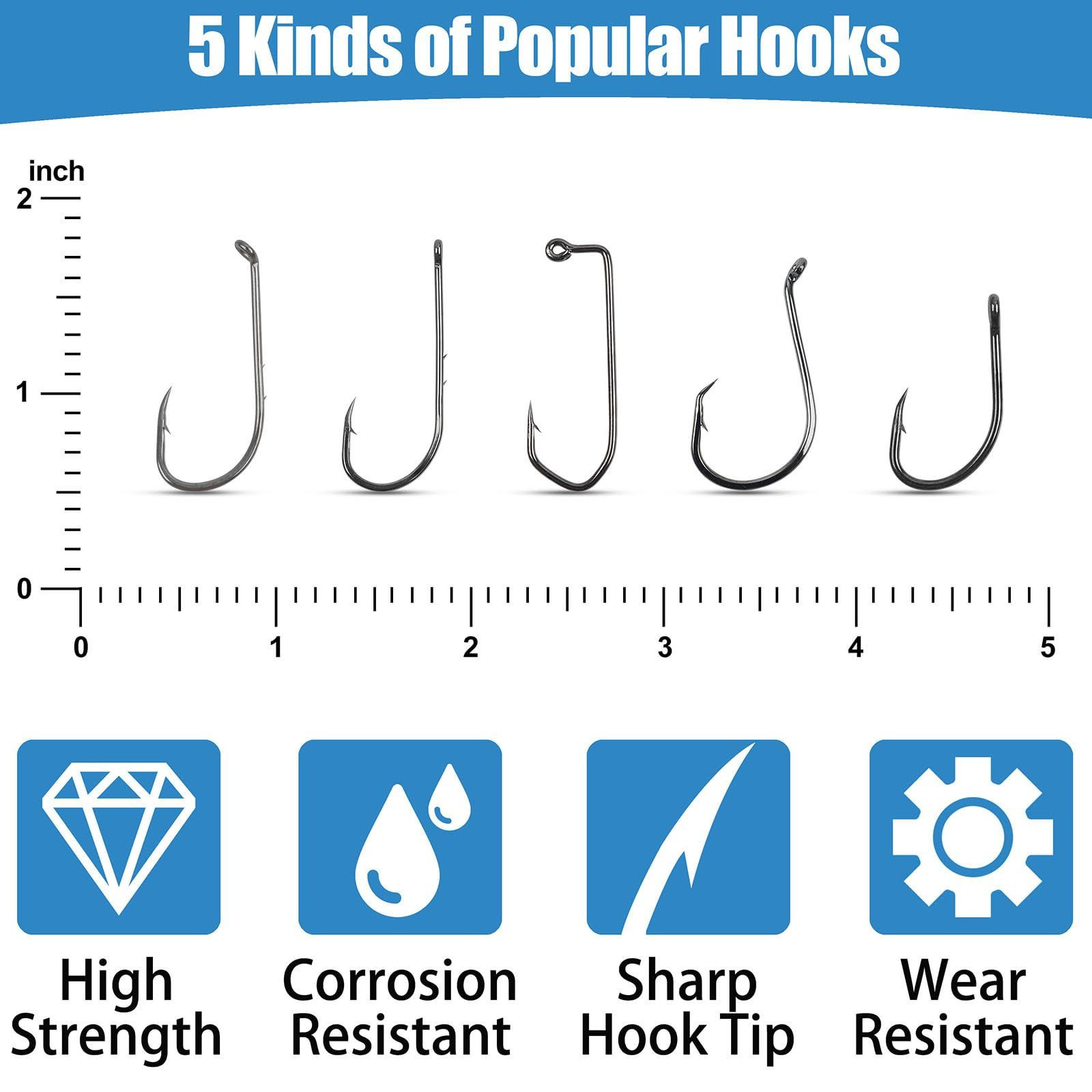 220pcs Fishing Hooks Bobbers Tackle Kit Beginners Equipment Includes Red