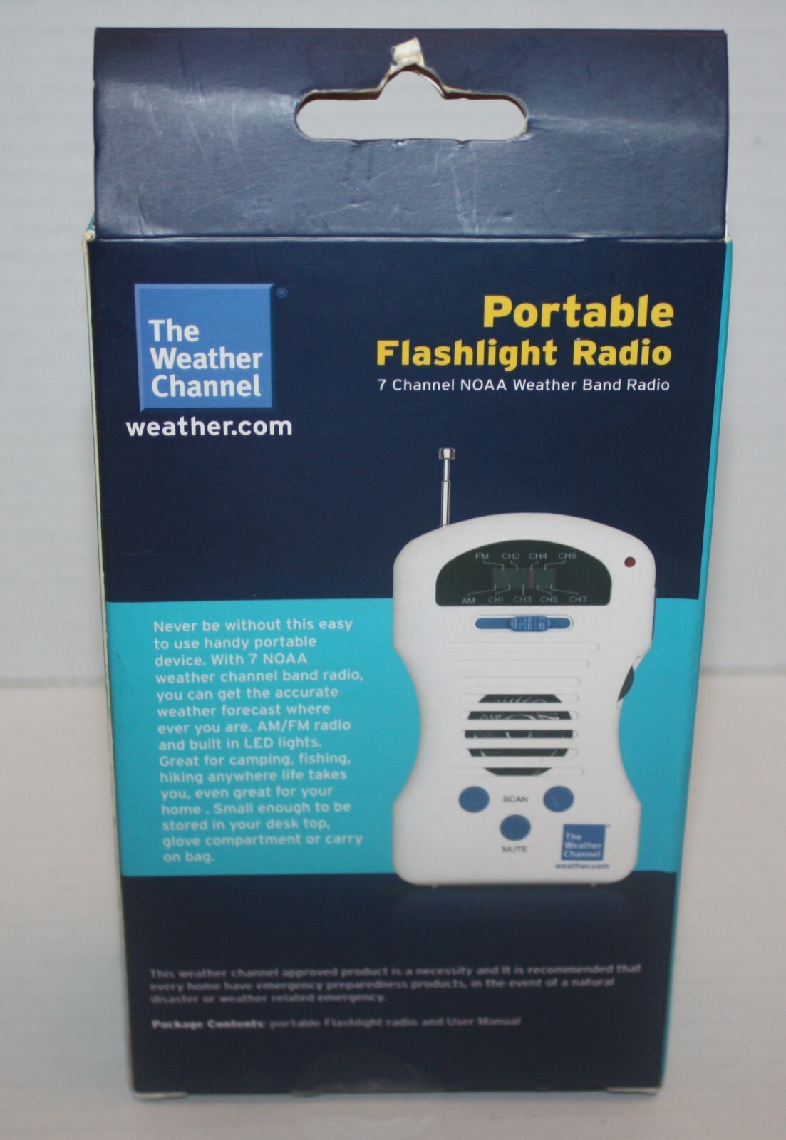 NOS Portable Emergency Alert AM/ FM Radio Flashlight NOAA The Weather Channel