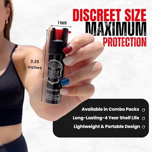 Pepper Spray Self Defense- Running Safety Gear – Jogging – Black 2 pack