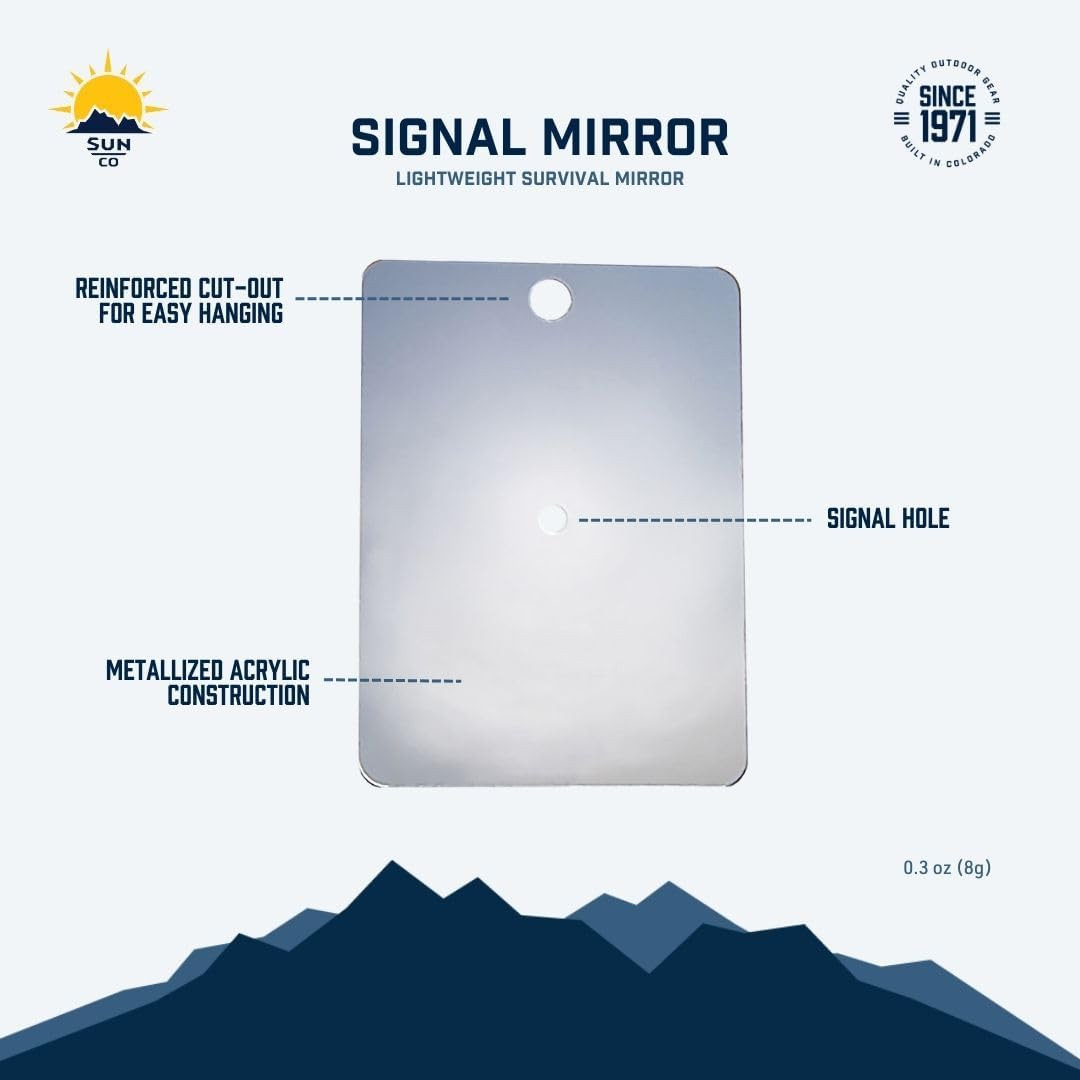Compact Emergency Survival Mirror | for Camping