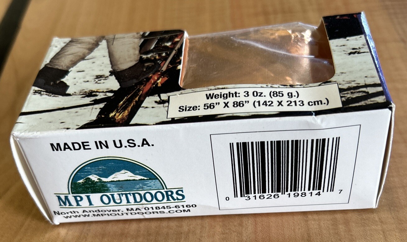 MPI Outdoors Space Brand Emergency Survival Blanket 56″x 86″ NIB