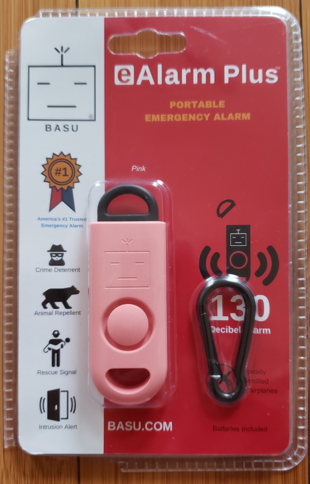BASU eAlarm Plus 130db Emergency Alarm for Camping & Hiking Tripwire Alarm