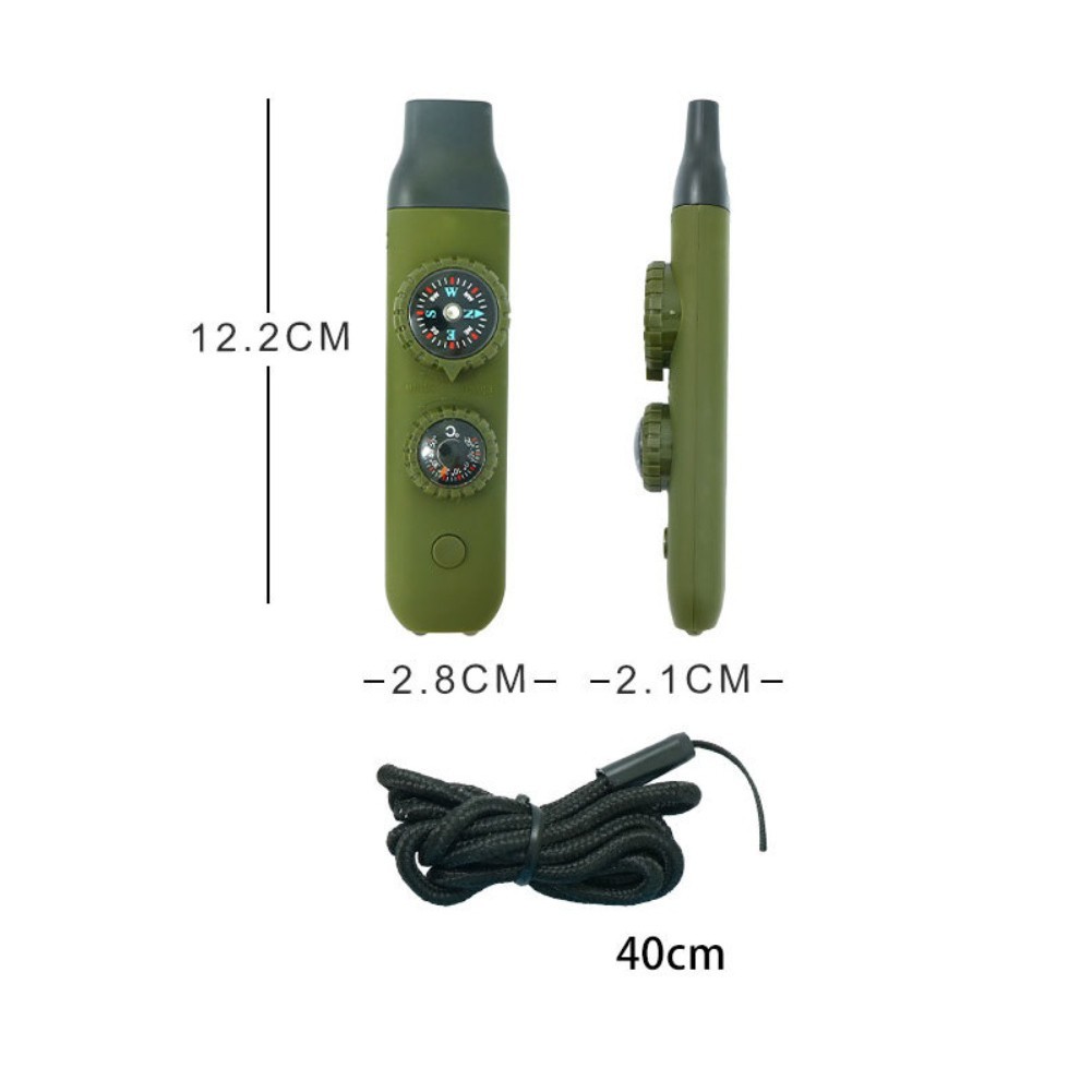 Camping Hiking Navigation Tool Built-in Whistle Thermometer for acrylic Body