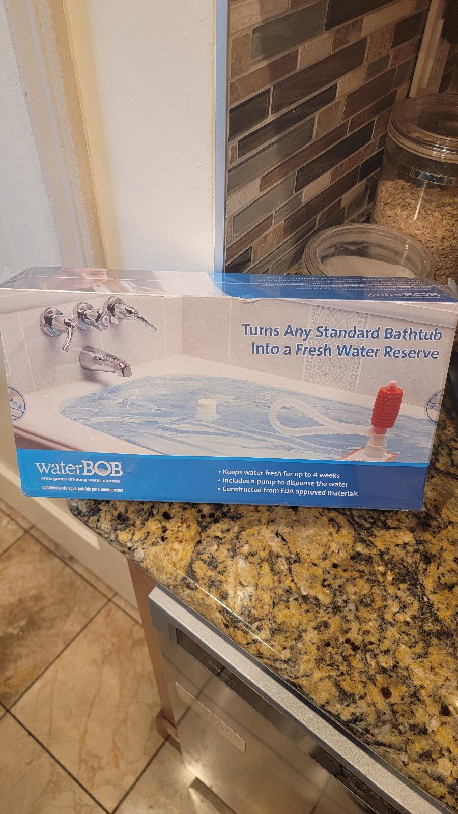 WaterBOB Bathtub Emergency Water Storage Container Drinking Water Storage 100