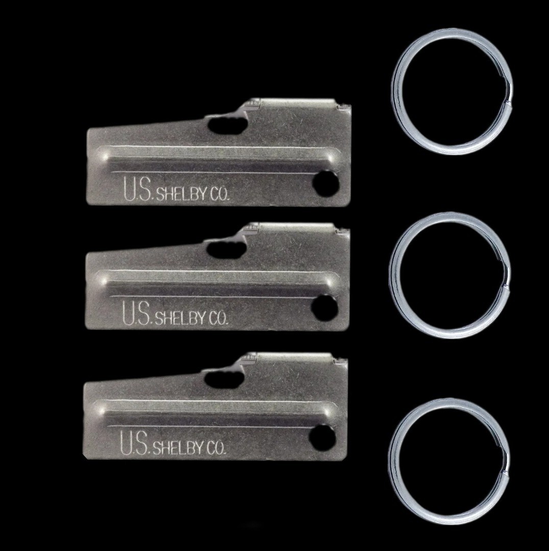 3x-Genuine Shelby P-38 Can Openers w/Rings USA Military Camping Hiking Survival