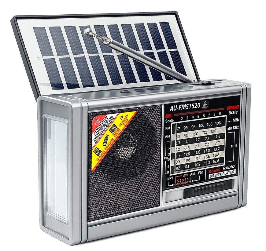 Premium Emergency Radio Bluetooth Speaker MP3 Player Emergency Light Solar Panel