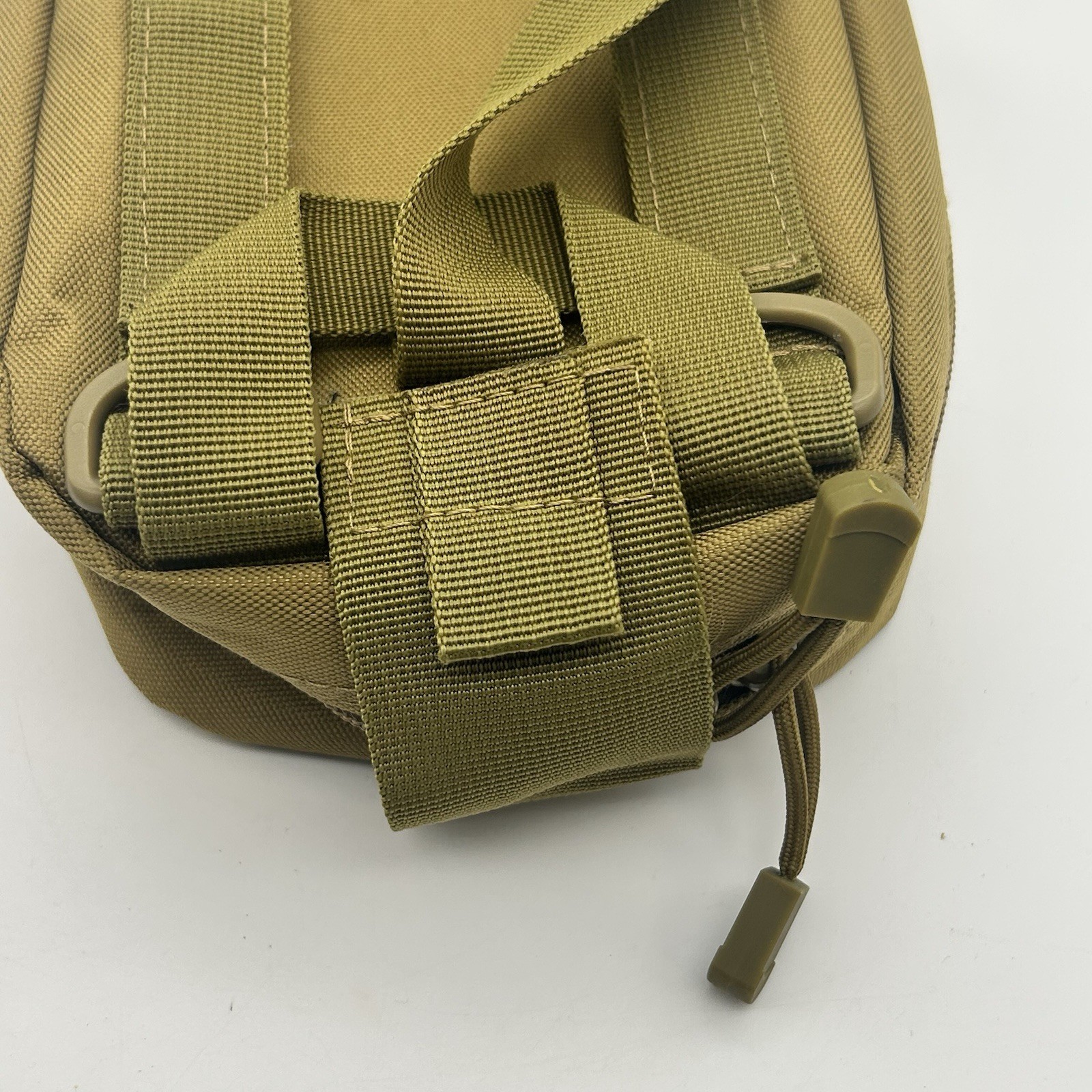 Tactical MOLLE Medical Pouch IFAK Utility Bag Tan Empty w/ Strap Patch USA Flag