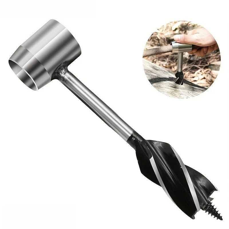 Portable Survival Hand Drill Auger Wrench with Bits Bushcraft Gear for Outdoor C
