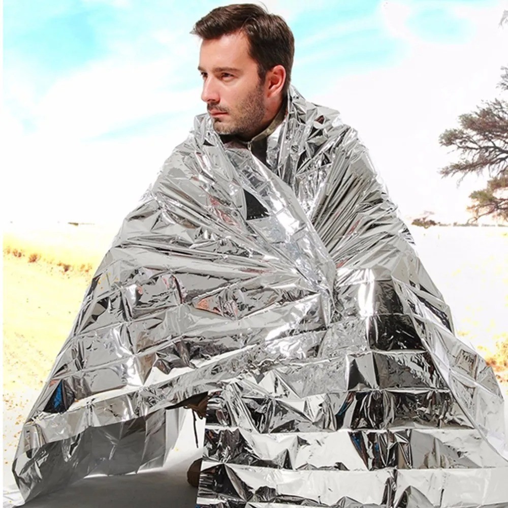 Emergency Mylar Thermal Blankets (Pack of 10), New, Free Shipping ! Large