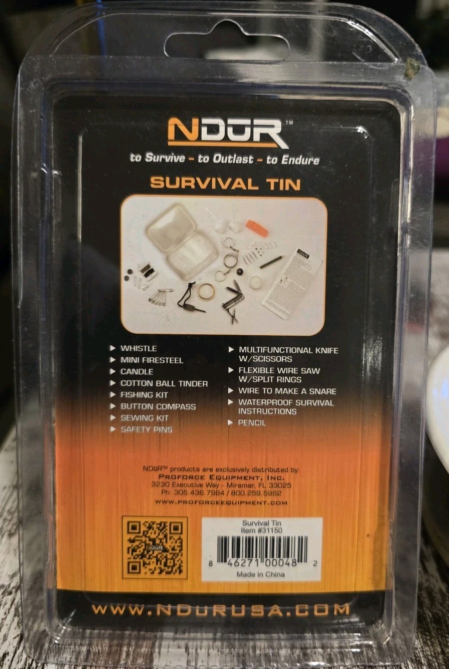 NDūR® Survival Tin Emergency Kit esigned for the British SAS -31150