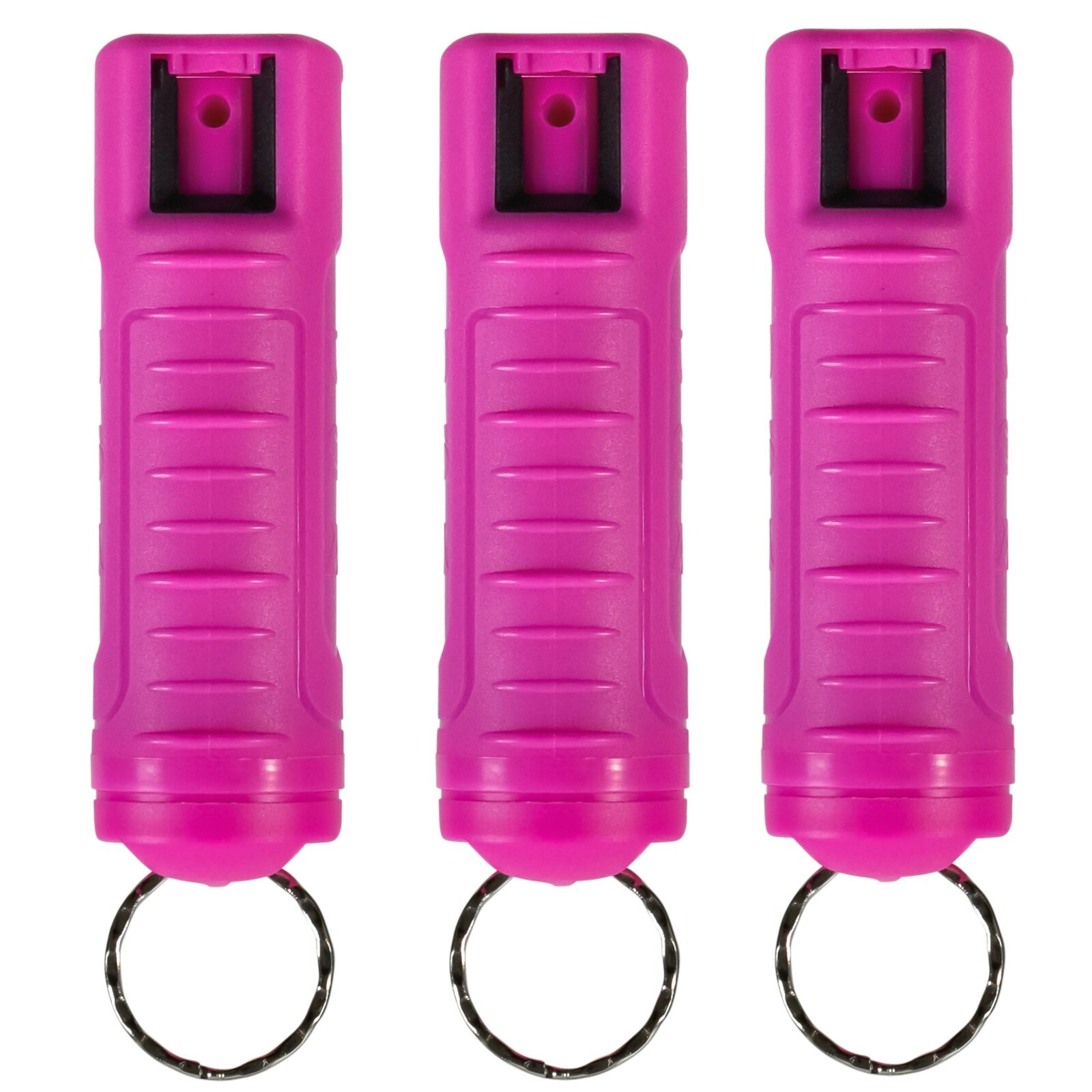 3 Police Magnum pepper spray .50oz hot pink molded keychain defense protection
