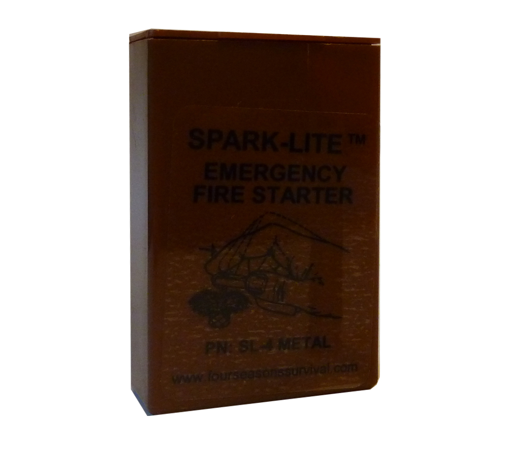 Brass Spark Lite Firestarter Kit 8 Tinder Quik Tabs Aviation Military Survival